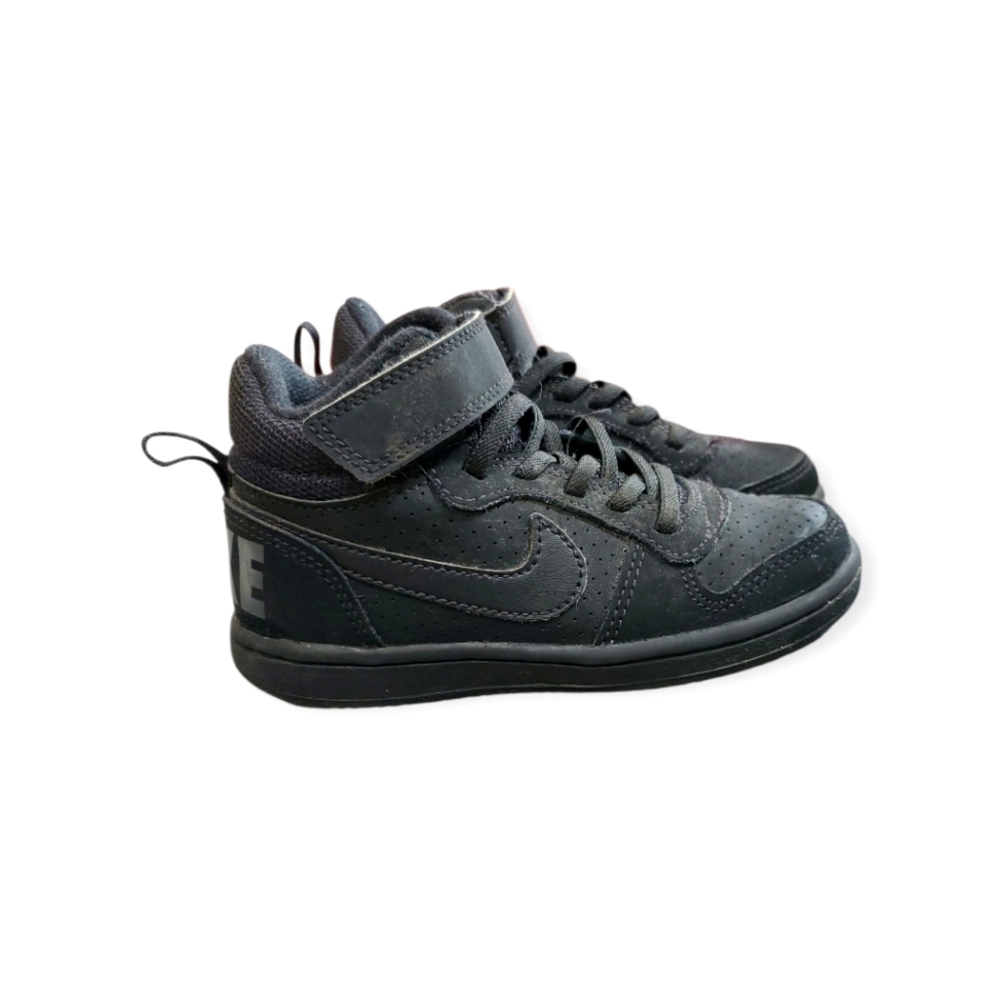 Boys 10.5 Kids' Nike Little Kid Court Borough Mid 2 Sneakers Suede Black Good